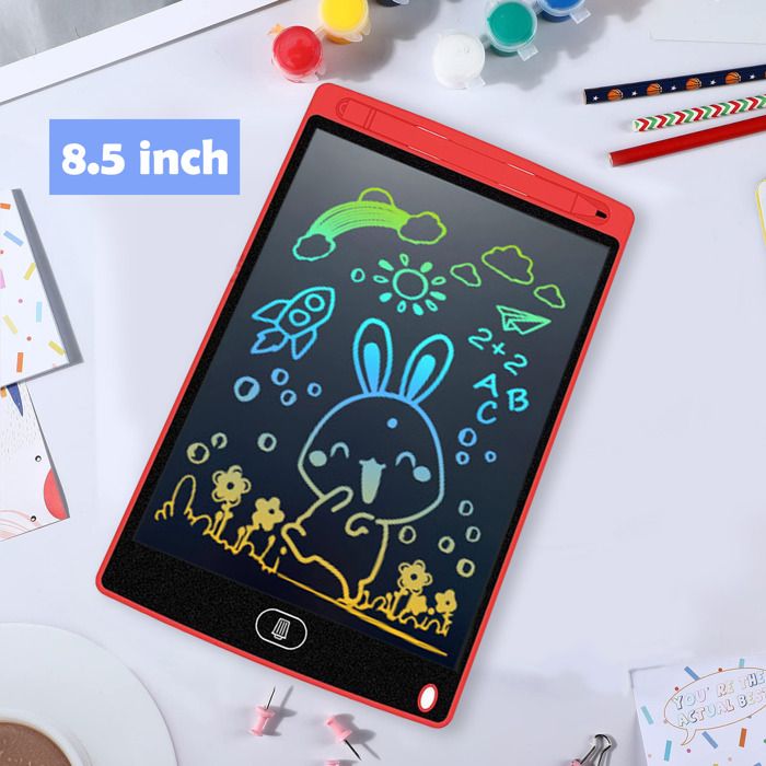 Genialba Tablette de dessin LCD dinosaure 8,5 pouces, écran coloré, tableau d'écriture, jouets pour tout-petits éducatifs, cadeaux pour anniversaire