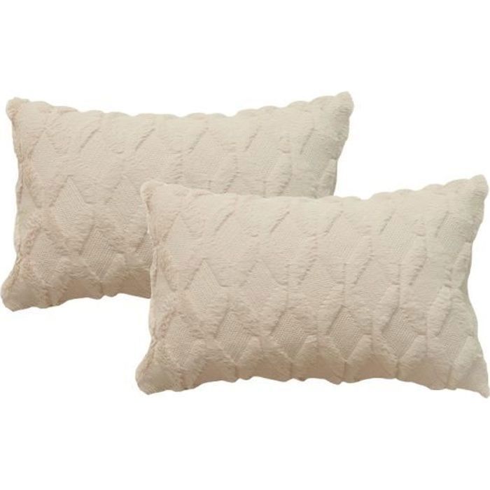 Housses de Coussin Rectangulaires - Style Scandinave - Beige -