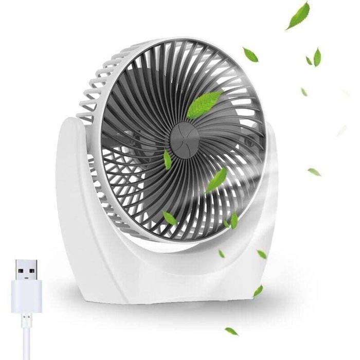 ventilateur de bureau USB ventilateur silencieux portable mini ventilateur puissant 3 Vitesse petit ventilateur table pour La C - Zhandd