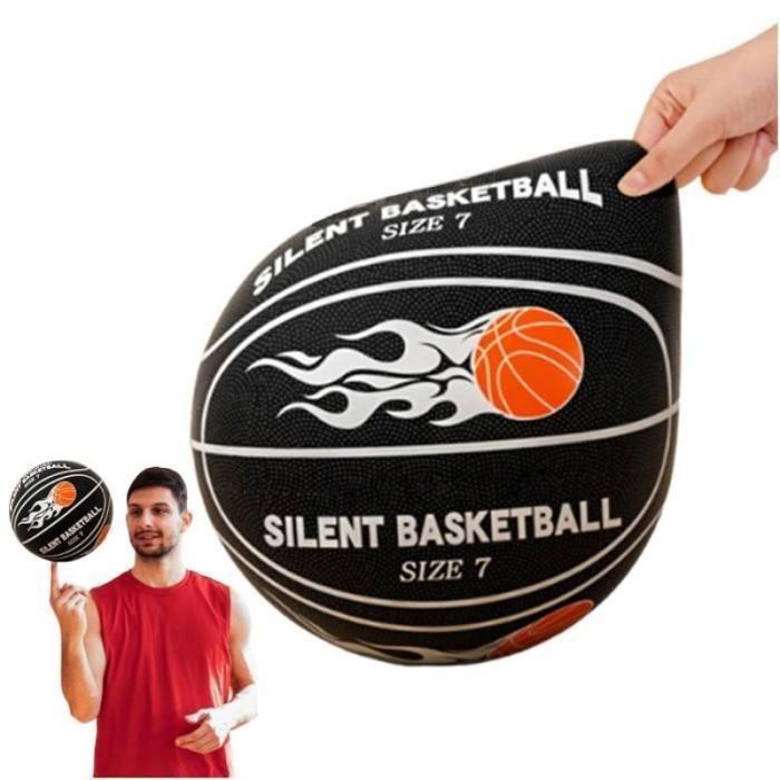 Riforla Ballon de Basketball Silencieux Dribble Intérieur Entraînement Intérieur Mousse Non Revêtue Haute Densité Prise en Main Facile Silencieux pour Diverses Activités Intérieures Bleu