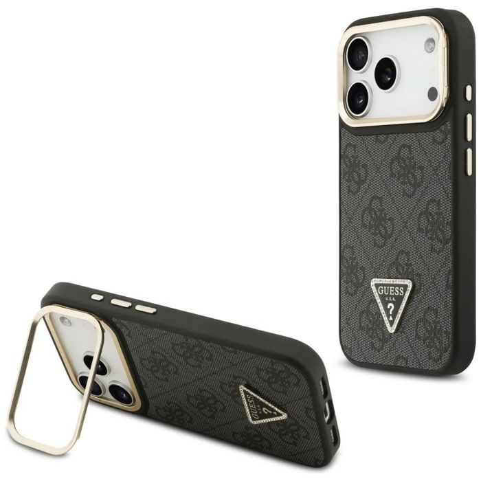 Coque Guess Hardcase 4G Triangle Logo MagSafe avec support pour iPhone 17 Pro Max