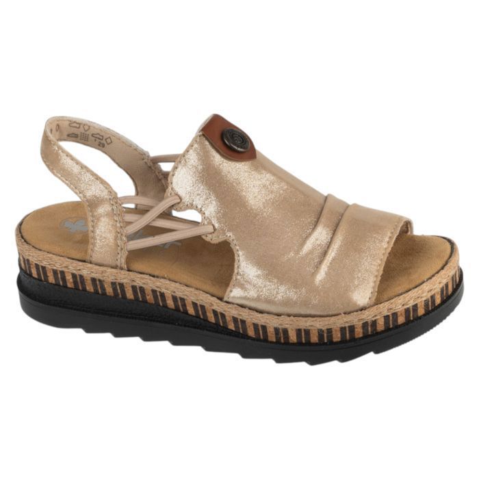 Rieker Sandales - RIEKER - Sandales Femme - Beige - Synthétique - Confort léger