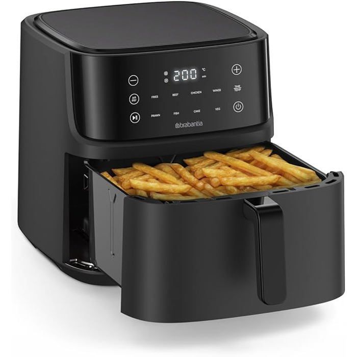Friteuse Sans Huile Air Fryer Brabantia XXL 76L 1700W – Écran Tactile Digital – 8 Programmes – 80-200°C – Sans PFAS – BBEK1138 - Brabantia