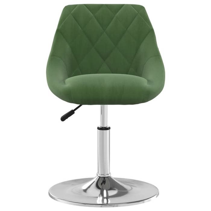 Chaises cuisine(2 pcs) - Vert - Chaises pivotantes à manger - 2 personnes - Vert foncé Velours 46x44x(62.5-77.5) cm F3200