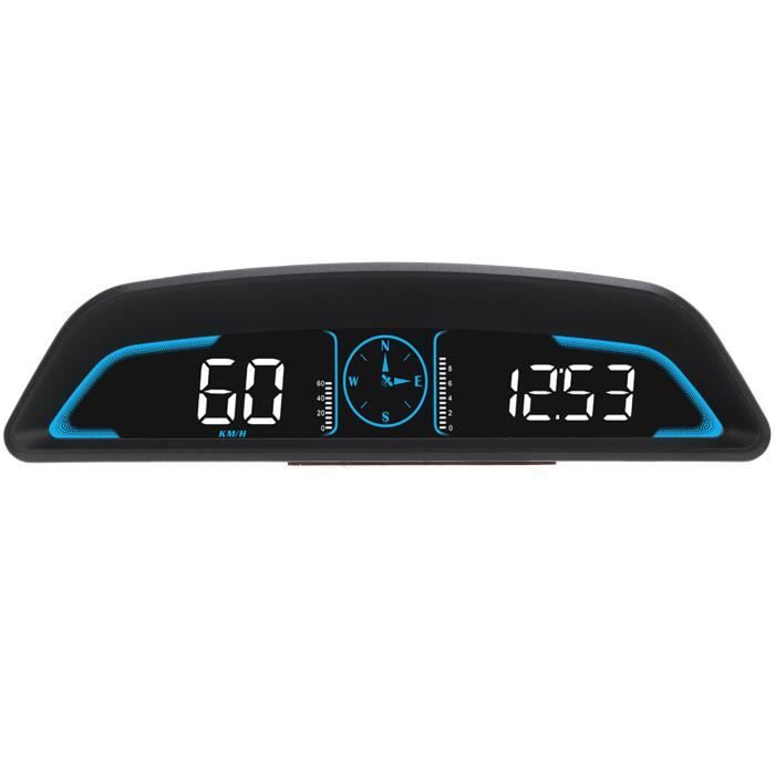 Affichage Tête Haute GPS Shkalacar - HUD Vitesse Voiture KM/H MPH Avec Écran LED Lumineux - Pour Auto Camion Moto