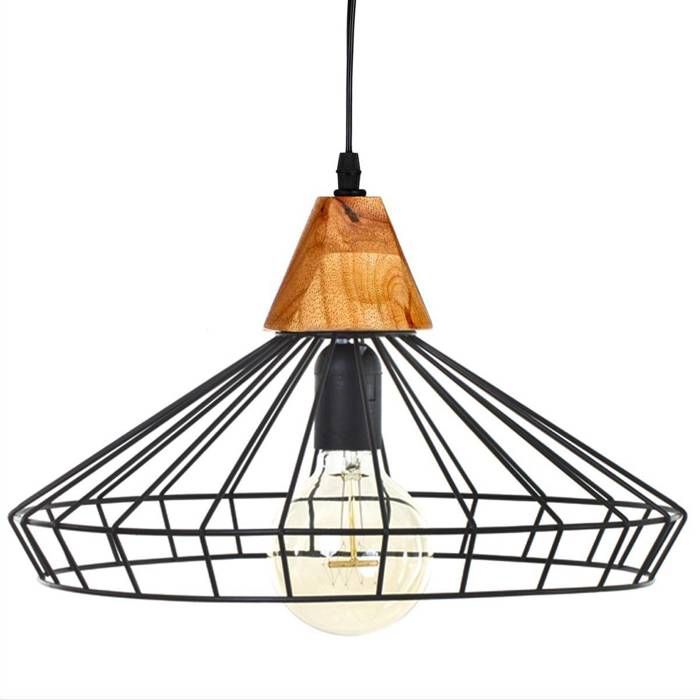 Suspension filaire Ben métal noir D38cm - Atmosphera Créateur dintérieur Suspension filaire Ben métal noir D38cm - Atmosphera Créateur dintérieur