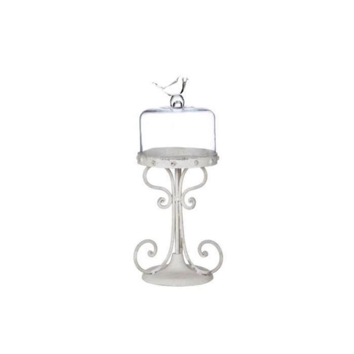Plat A Gateau Sur Pied Metal Cloche Verre Cdiscount Maison