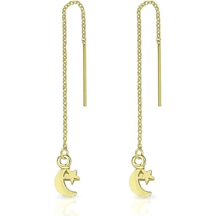 Boucles D'Oreilles PROSTEEL Ankh - Plaqué Or 18 Carats, Acier Inoxydable 316L