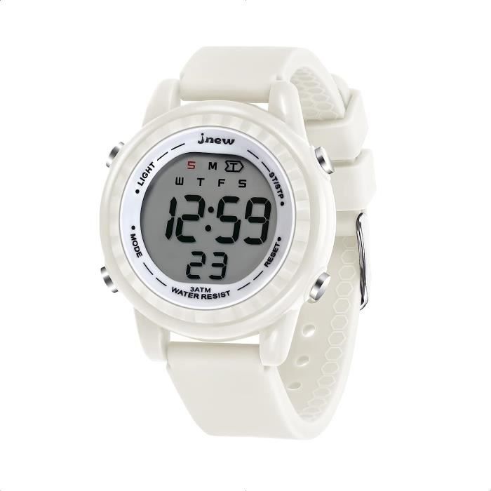Montre Numérique Enfant étanche 30 M – 7 Couleurs LED, Multifonctions, Bracelet Silicone, Pour 5 à 14 Ans