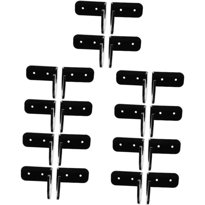 Lot De 2 Supports Muraux Pour Batte De Baseball - Cintres D'affichage Noirs à Visser
