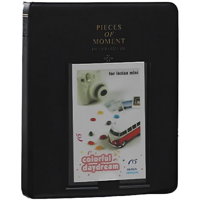 JXE Mini Album Photo Rétro 64 Pochettes 7,6 Cm Avec Mini Fiches Pour Film Photo Compatible Avec Fuji Instax Mini 11, Mini 9 8 8 + 70 7s 90 Films-PK
