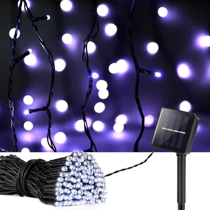 Lot De 3 Guirlandes Solaires Extérieur 15m 150 LED - IP65 étanche, 8 Modes, Pour Jardin Balcon Fête