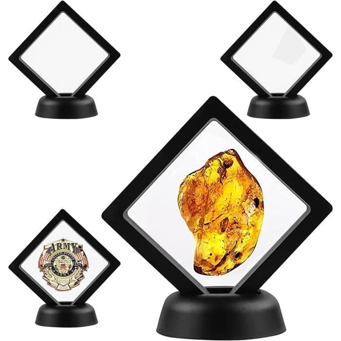 YITOU Challenge Lot de 2 présentoirs flottants 3D pour bijoux, pièces de monnaie fossiles, roches, pierres précieuses, dents de mégladon, spécimens