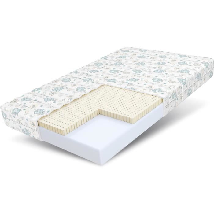 Matelas Enfant 90x200 Cm Sorrento FDM - Mousse Froide Coco, Double Face H2/H4, 11 Cm