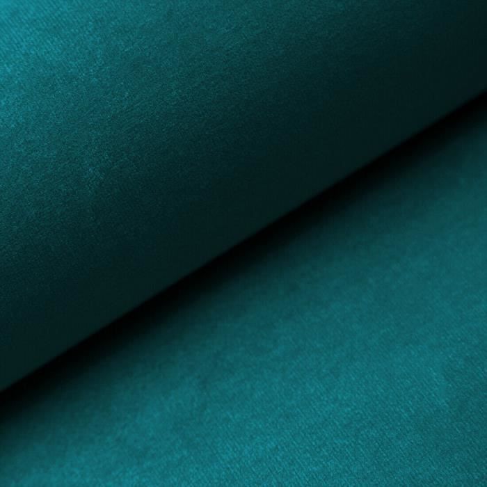 Tissus de velours FLORENTINO d'ameublement au metre Couleur: Teal Blue ,Tissu qualité
