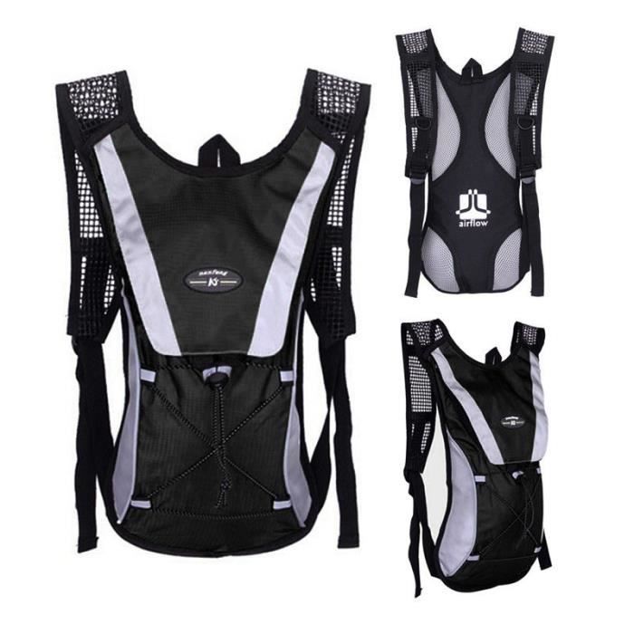 Sac à Dos D'hydratation 3L Avec Vessie - Pour Randonnée, Vélo, Course, Tissu Oxford 900D, Compartiments Pratiques