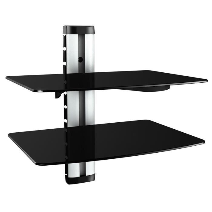 Wiss 2 Etageres Design Reglable En Verre Tablette Mural Pour Support Tv Achat Vente Etagere Murale Wiss 2 Etageres Design Regl Cdiscount