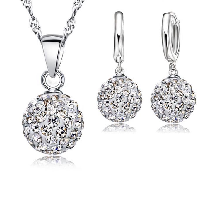 parure boucle d'oreille et collier argent parure boucle d'oreille et collier argent