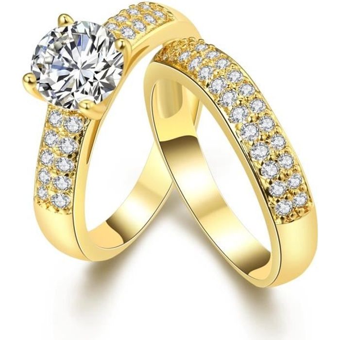 2 pieces bague  de  mariage  pour femmes Achat Vente pas cher