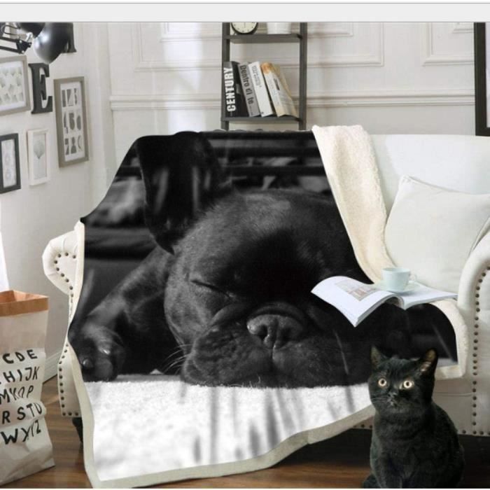 Couvertures Et Plaids Tigre Blanc De Dessin Animé 3D Impression Jeter Couverture Doux En Peluche Flanelle Canapé 100x150cm[4004] - Maison