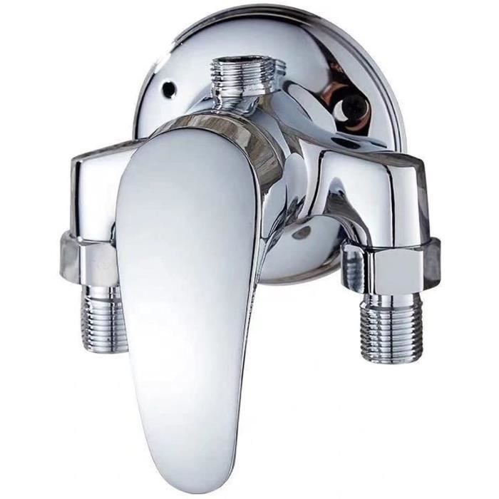 Mitigeur de douche mural en laiton à levier unique pour salle de bain