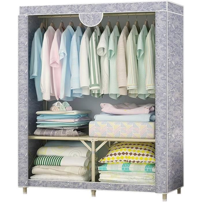 Fleur Armoire en Tissus, Pliable Armoire de Rangement en Tissu avec