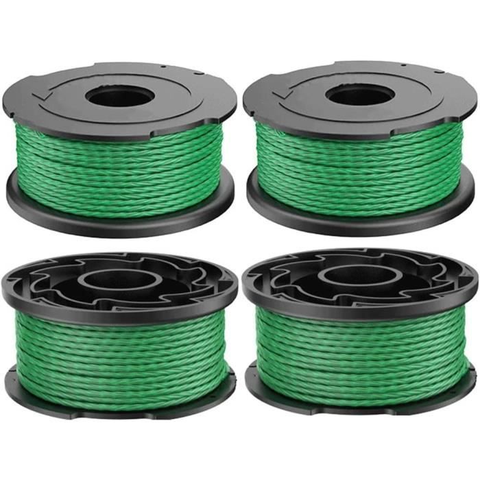 DZANS Lot 3 Bobines Fil Débroussailleuse Black & Decker A6486 - 2mm 6m Avec Capuchon