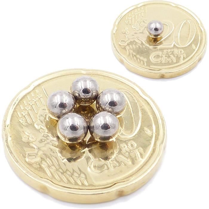 40 Mini Aimants Boule 4mm Aimants en néodyme Ultra Fortes N38