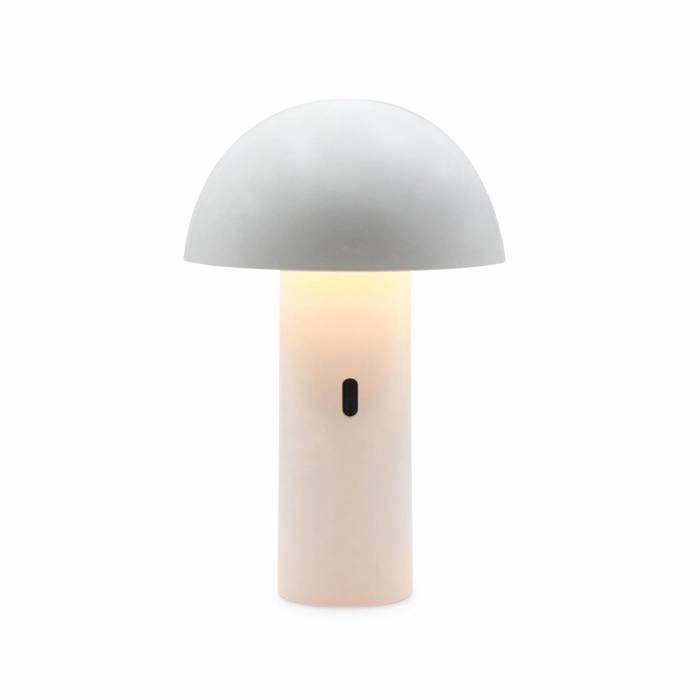Lampe à poser sans fil nomade à tête orientable blanche H 28cm. intérieur / extérieur Lampe à poser sans fil nomade à tête orientable blanche H 28cm. intérieur / extérieur