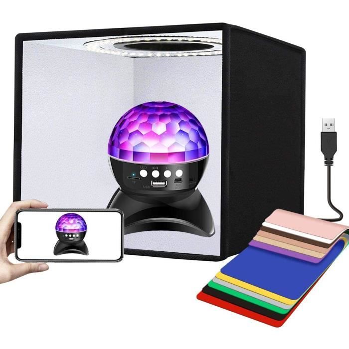 bicolore par fond Avec 96 LED Avec 6 arrière-plans 12 couleurs YOTTO 25 cm Lampe de studio photo portable Intensité variable 