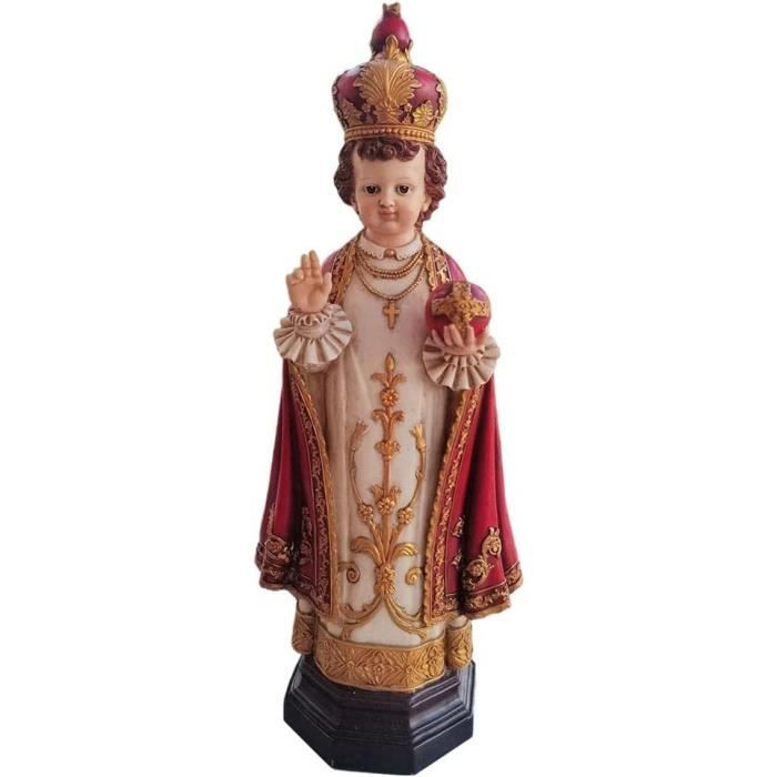 Statue Vierge Marie – 42 Cm – Vintage – Décor Doré – Très Bel état