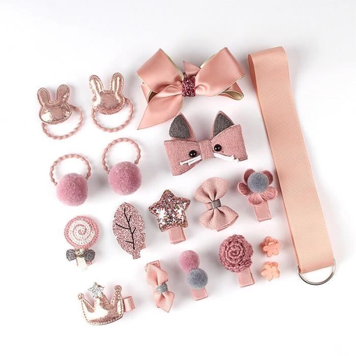 Lot De 20 Barrettes à Cheveux Nœud Papillon Pour Enfants - En Satin Polyester, Colorées - Pour Queue De Cheval Ou Chignon