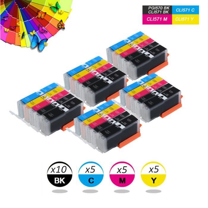 Cartuchos De Tinta Compatibles Canon C570/571 Peach - Pack De 5 (negro, Foto Negro, Cian, Magenta, Amarillo)
