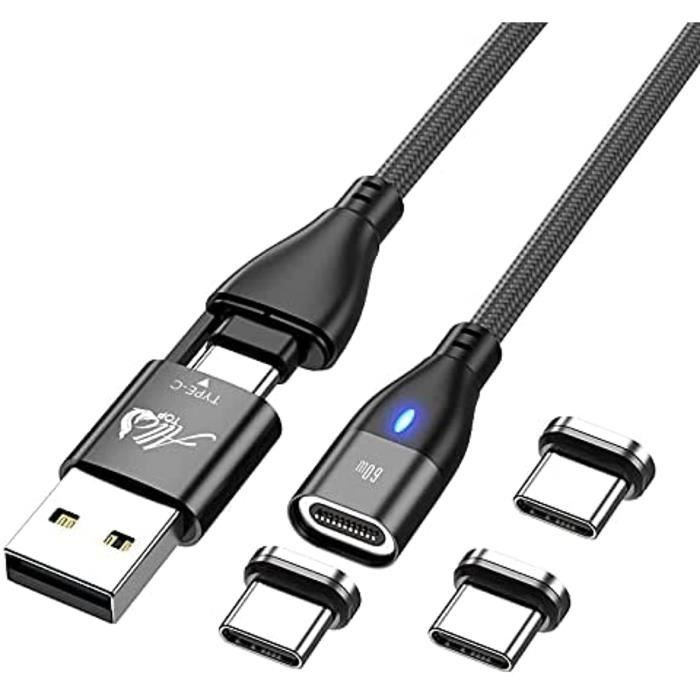 CABLE TELEPHONE,Blue IOS Cable-50cm--Twitch — Câble magnétique T03 USB  micro et type C, chargeur avec aimant, compatible avec iPhone - Cdiscount  Téléphonie