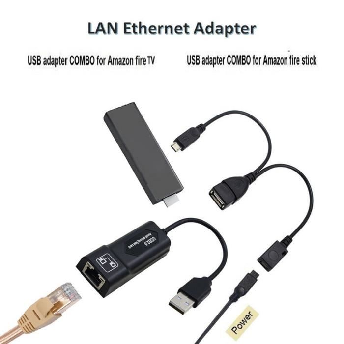 Récepteur-décodeur,Adaptateur Ethernet LAN pour  FIRE TV 3