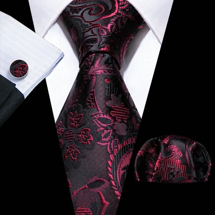 Cravate De Spectacle En Soie Rouge Adulte – Motif Original – Occasion