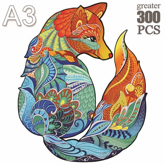 Puzzle Bois 135 Pièces – Forme Chat – Casse-tête Relaxant Pour Amoureux Des Chats Casse-tête Chat