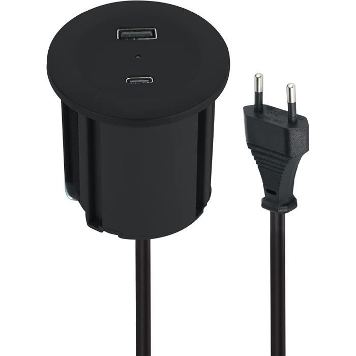 62568 Bloc Multiprise Encastrable Compacte Avec 2 Prise Usb 45W (1 Type