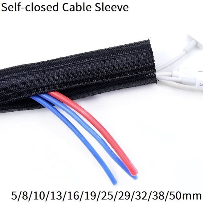 Gaine Thermorétractable Noir Fil Rétractable Wrap Électrique Câble Fil