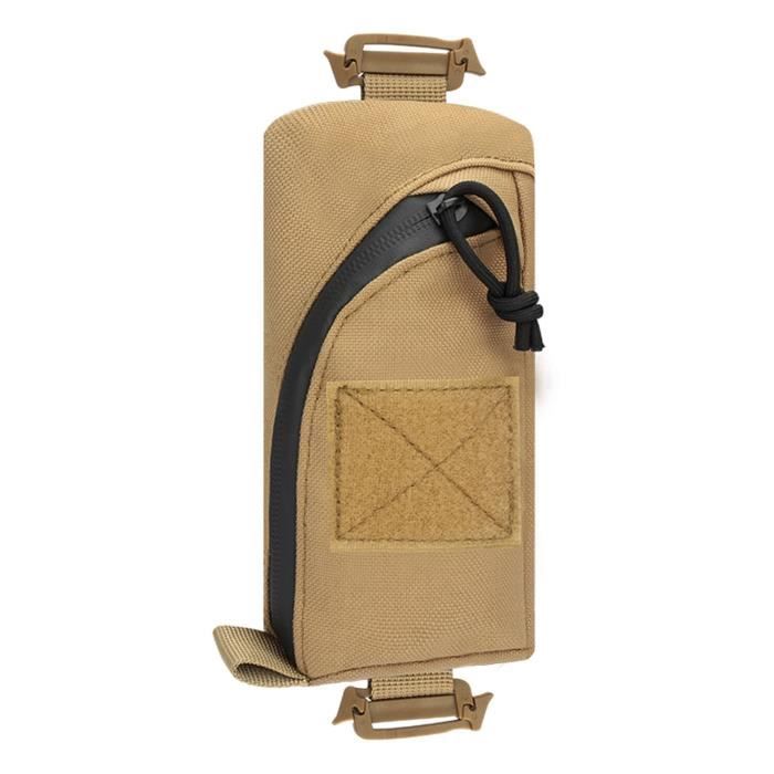 Pochette Tactique Molle Bandoulière Ceinture EDC - Sac étui Téléphone Nylon - Noir/Vert/Kaki