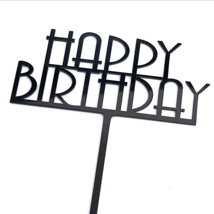 Conruich Décoration De Gâteau Anniversaire 16 Ans Filles, Deco Gateau Anniversaire 16 Ans Garçons, Noir Or Gâteau Toppers Happy Birthday Décoration Gateau Pour Fête 16 Ans Anniversaire Filles Garçons