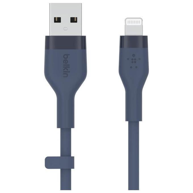 Belkin Câble USB-A vers Lightning BoostCharge Flex en silicone (2 m), certifié MFi, pour iPhone 13, 12, 11, Pro, Max, mini, SE, iPad