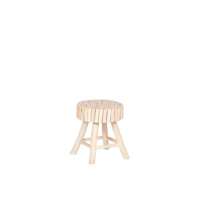 Beliani Petit tabouret en bois clair NAMPA Cdiscount Maison