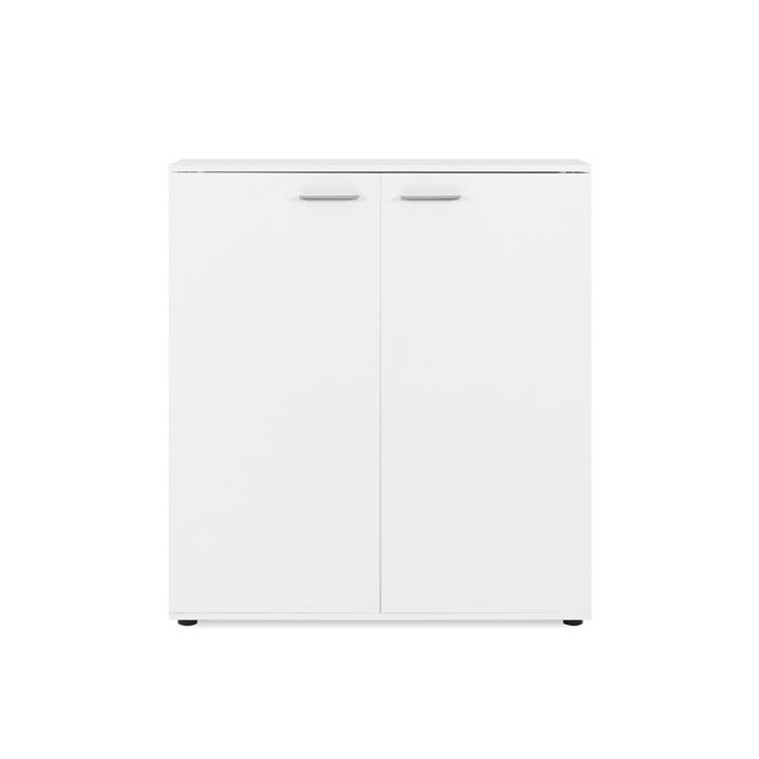 CALICOSY - Meuble à chaussures 2 portes - 24 Paires - L100 x H110 cm - Blanc