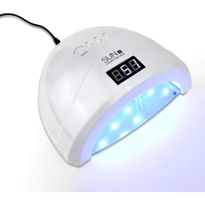 Lampe LED De Séchage Pour Ongles SINA 48W - Minuterie 10/30/60/99s - Longueur D'onde 365+405nm