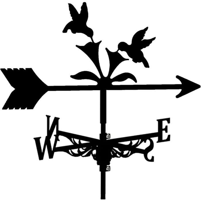 Girouette De Jardin En Métal Pour Cour, Cerf, Girouette Vintage Noire