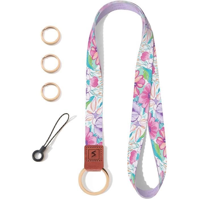 Cordon De Cou Minimaliste Pour Clés Et Badges - Lanière Douce Nylon - 21 Pouces - Cadeau Pratique