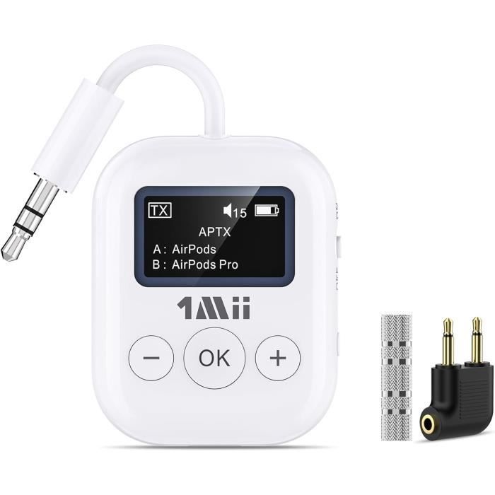 Trasmettitore/ricevitore Bluetooth Lavales 5.3 Con AptX-LL, Doppio Link, 115 Piedi Di Portata E Batteria 22 Ore