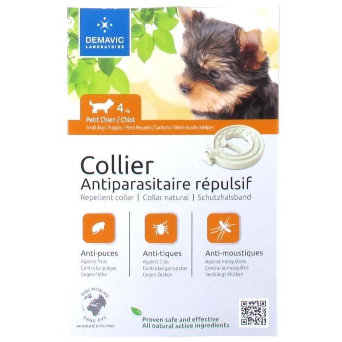 DEMAVIC Collier insectifuge - Noir - Pour Chat et