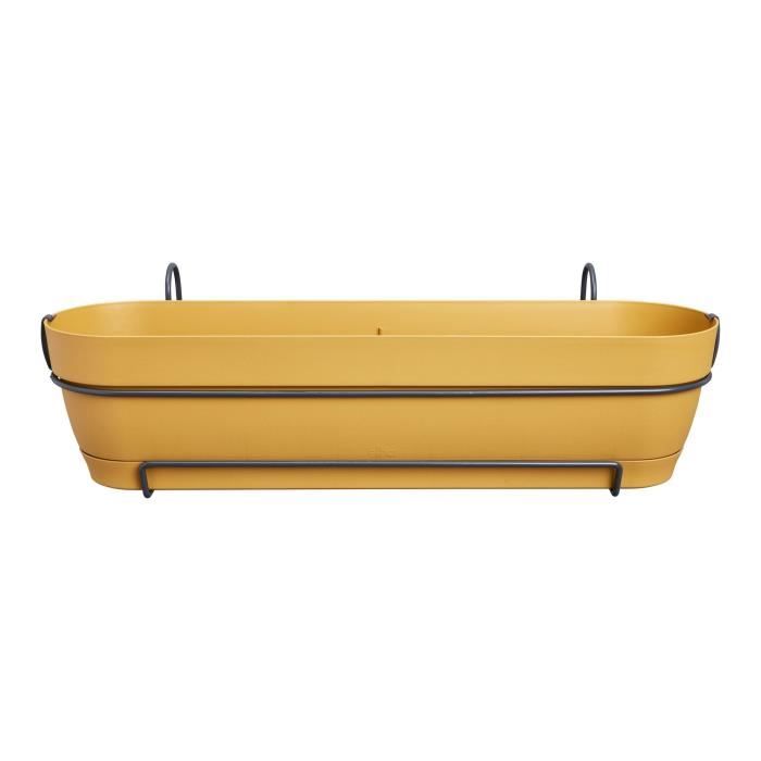 Planteur Rectangle VIBIA - Plastique - Réservoir - Ø70 - Jaune Miel